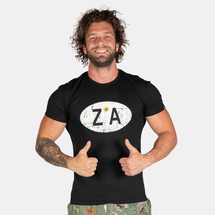Men's Short Sleeve ZA T-Shirt - Black