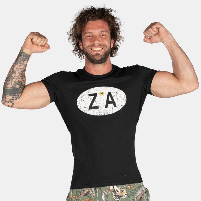 Men's Short Sleeve ZA T-Shirt - Black