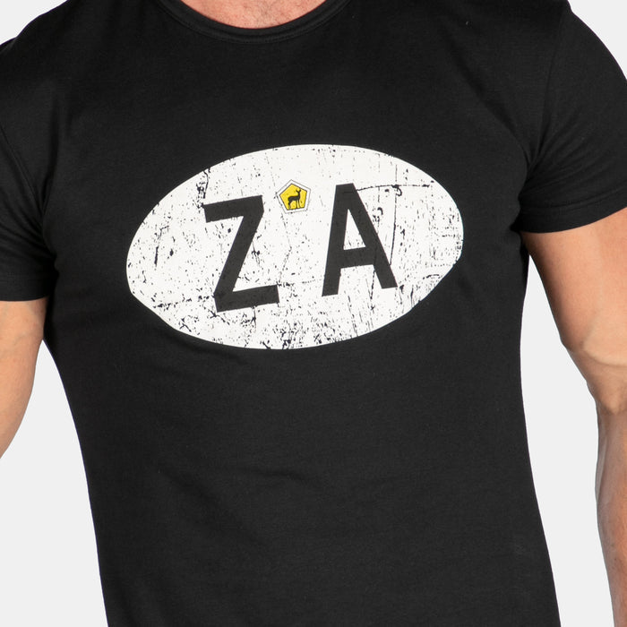 Men's Short Sleeve ZA T-Shirt - Black