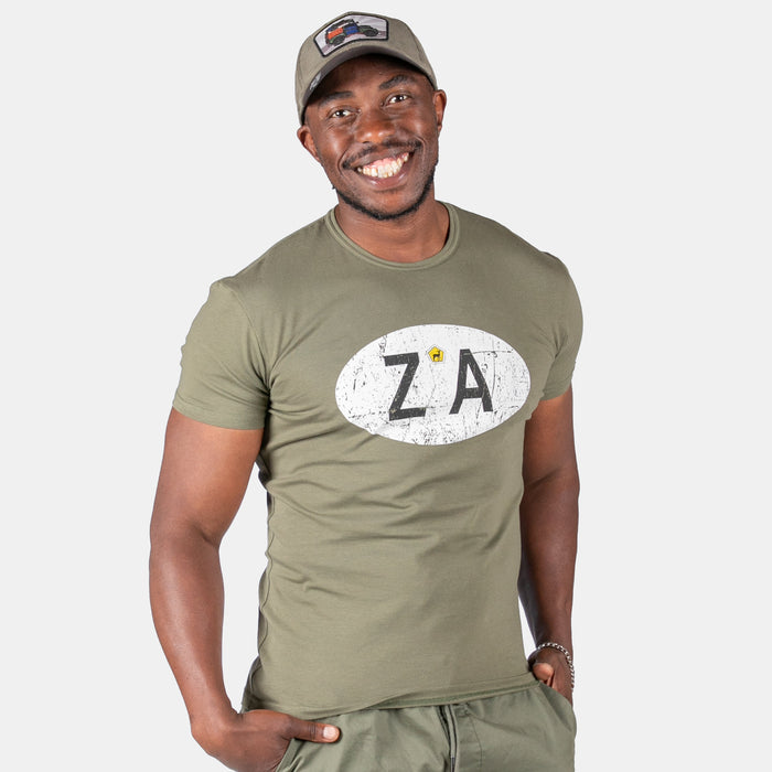 Men's Short Sleeve ZA T-Shirt - Olive