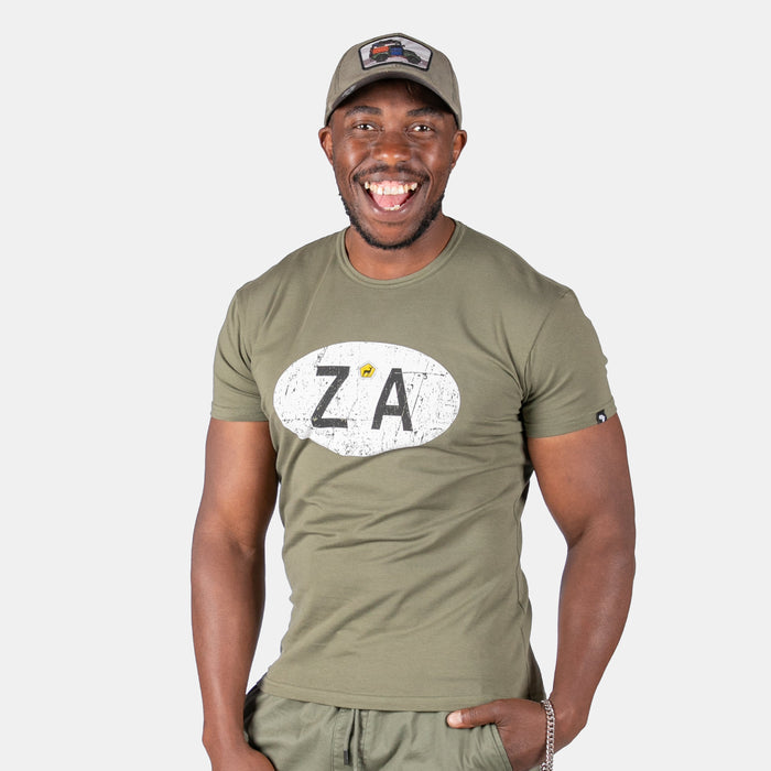 Men's Short Sleeve ZA T-Shirt - Olive