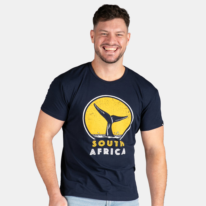 Men's South Africa Whale T-Shirt - Navy