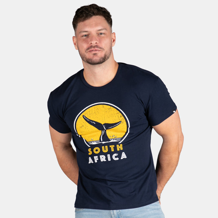 Men's South Africa Whale T-Shirt - Navy