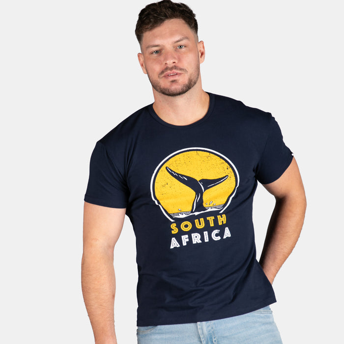 Men's South Africa Whale T-Shirt - Navy