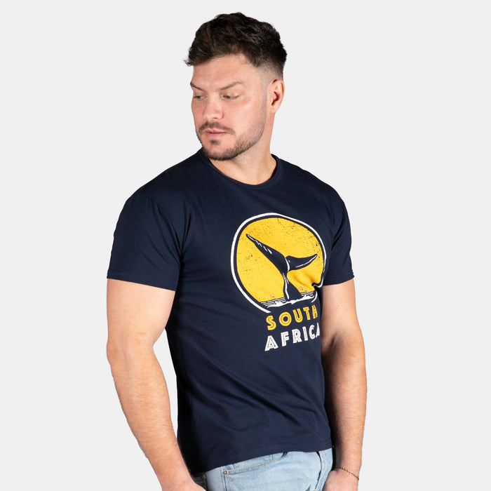 Men's South Africa Whale T-Shirt - Navy