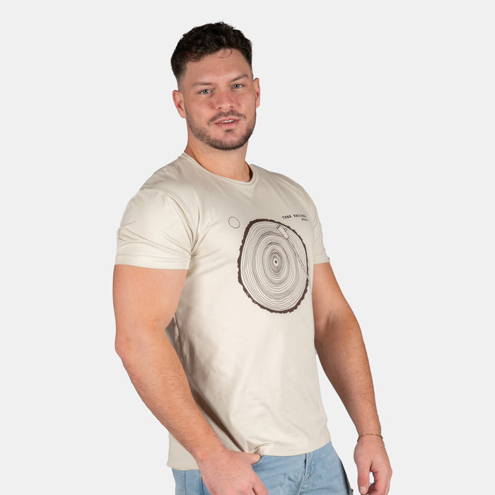 Men's Tree Records T-Shirt - Stone
