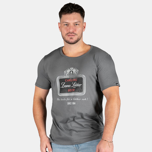 Men's Zama Lekker Beer Short Sleeve T-Shirt - Grey