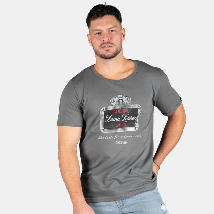 Men's Zama Lekker Beer Short Sleeve T-Shirt - Grey