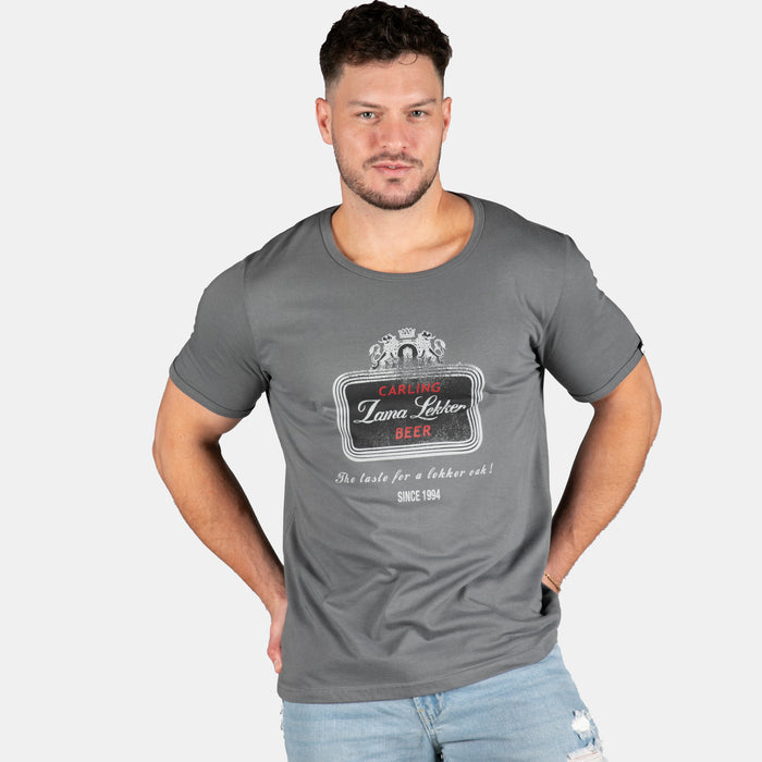 Men's Zama Lekker Beer Short Sleeve T-Shirt - Grey