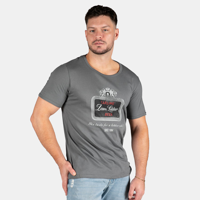 Men's Zama Lekker Beer Short Sleeve T-Shirt - Grey