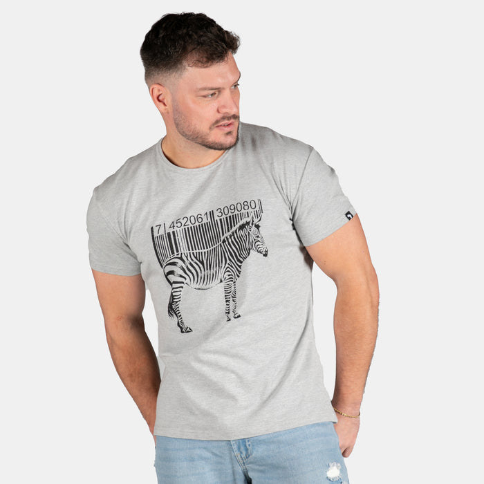 Men's Zebra Code T-Shirt - Grey