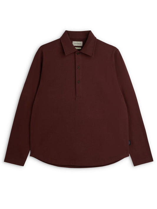 Mersey Long Sleeve Polo Shirt Parton Maroon
