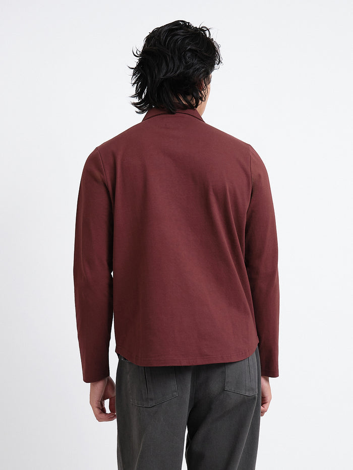 Mersey Long Sleeve Polo Shirt Parton Maroon