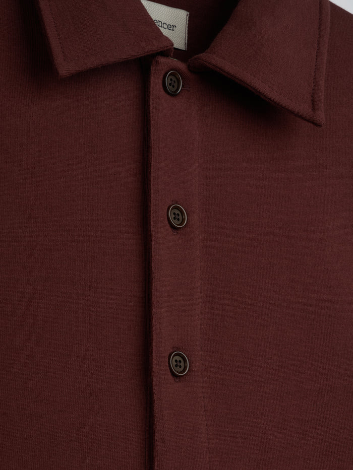 Mersey Long Sleeve Polo Shirt Parton Maroon
