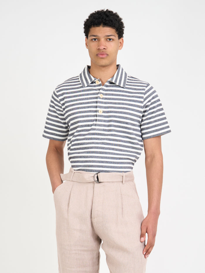 Mersey Polo Shirt Holmes Cream/Midnight