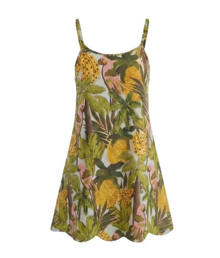 Mini Slipdress in Parrotdise