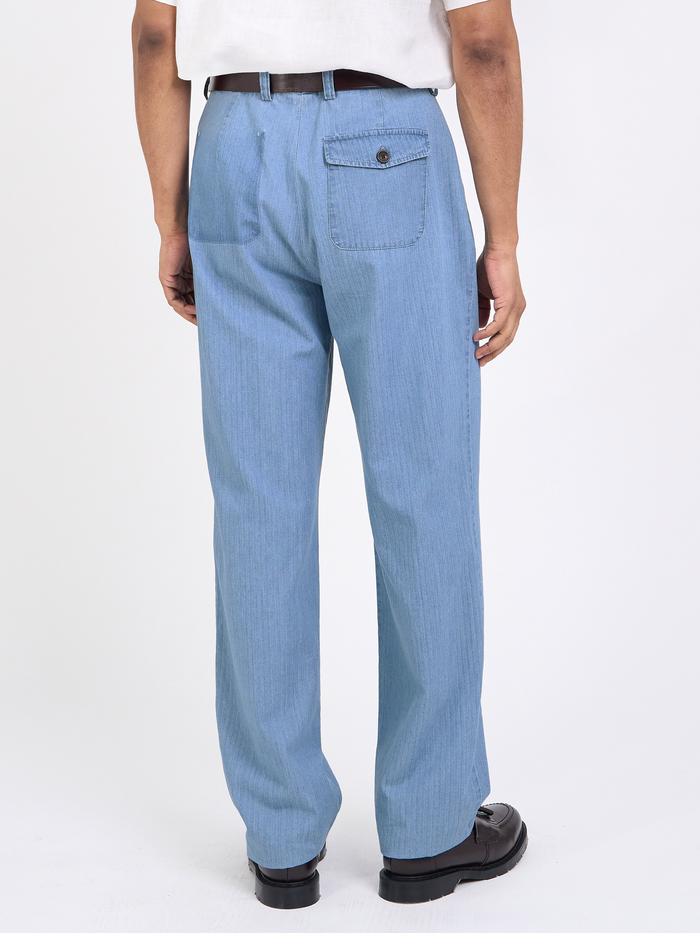 Morton Pleated Trousers Marden Indigo