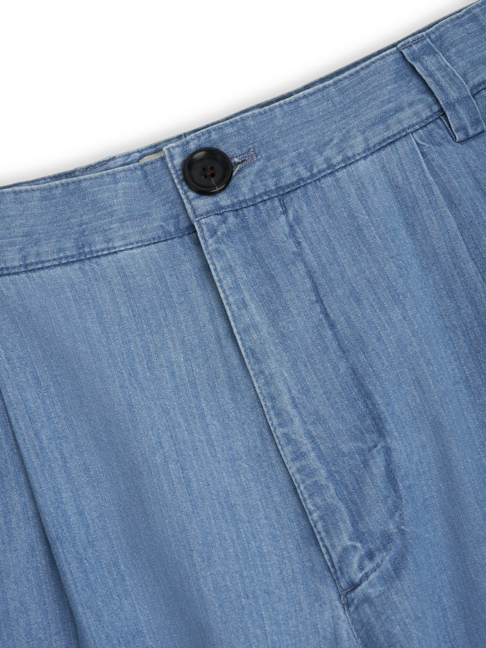 Morton Pleated Trousers Marden Indigo