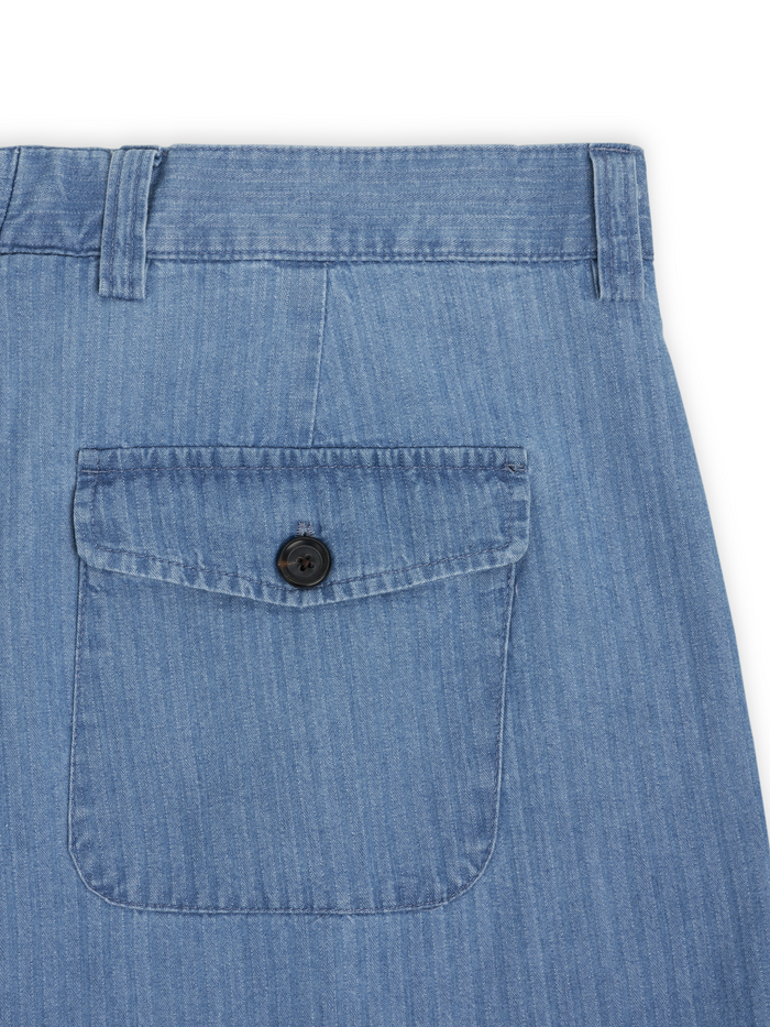 Morton Pleated Trousers Marden Indigo