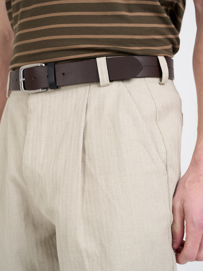 Morton Pleated Trousers Wilkes Sand
