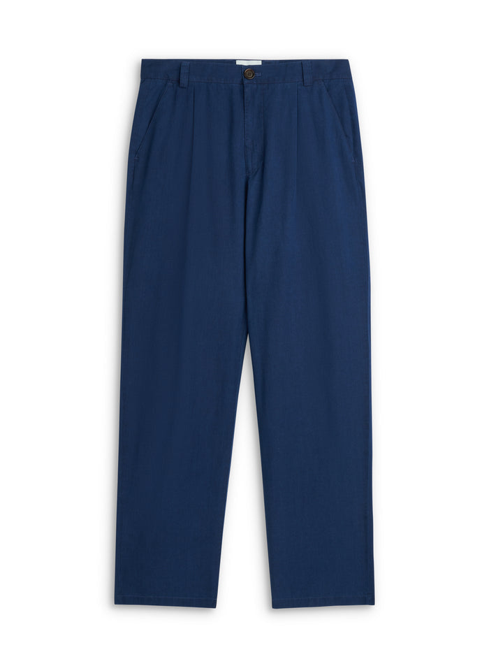Morton Pleated Trousers Wylie Indigo Rinse