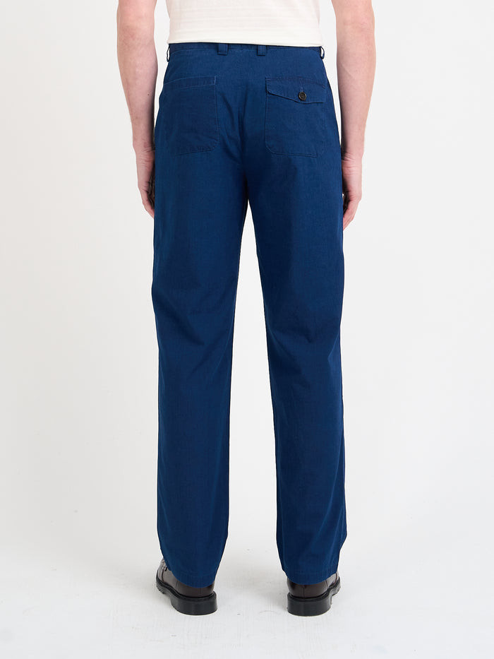 Morton Pleated Trousers Wylie Indigo Rinse
