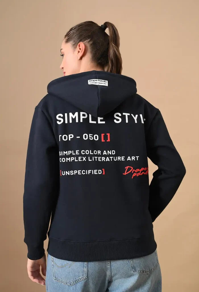 Navy Blue Men's Zip-Up Hoodies for Men