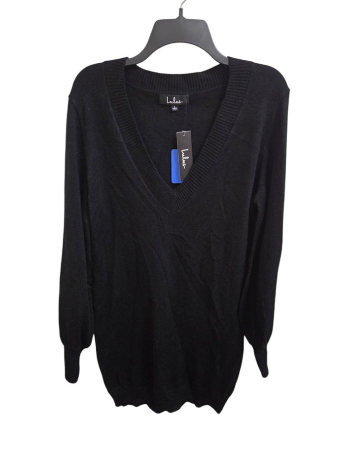 NWT L Black Lulus Sweater Dress