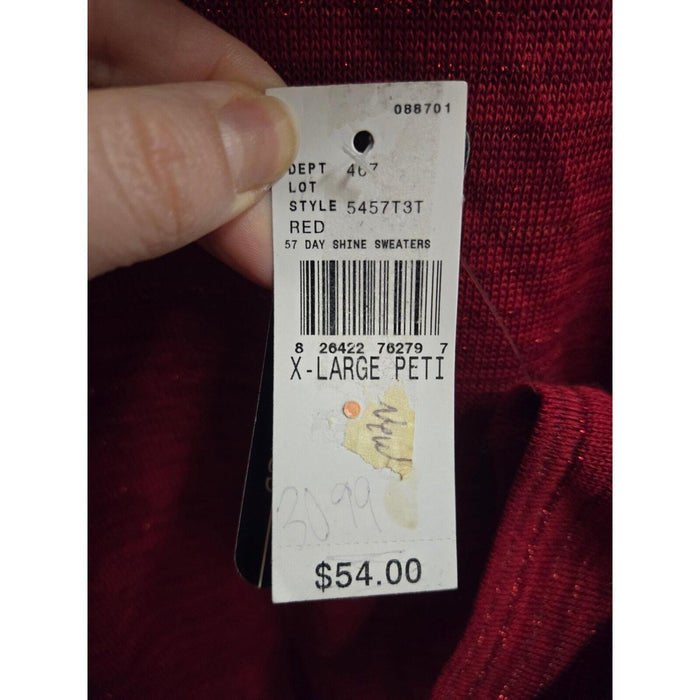 NWT XL petite Red AGB Blouse