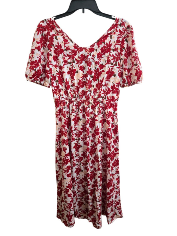 NWT XL Red floral boutique dress