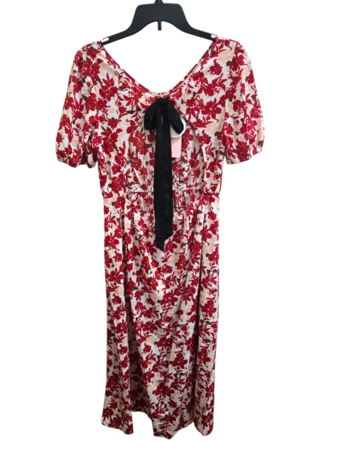NWT XL Red floral boutique dress