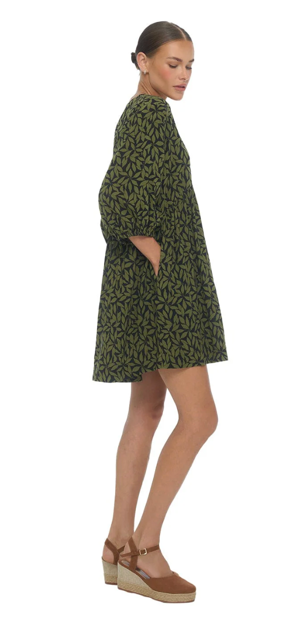 Nysa Mini Dress in Petaline Black