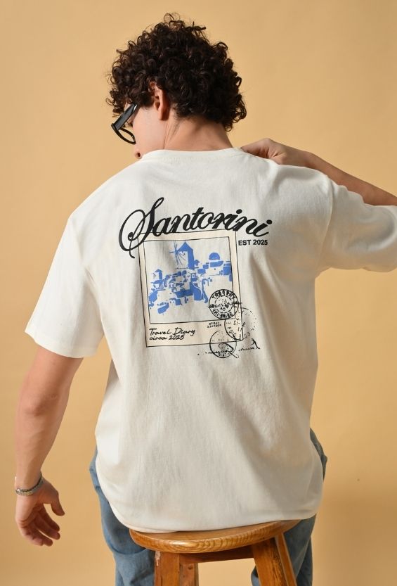 Off White Cotton Regular Fit Graphic T-Shirt for Men | 210 GSM Casual Wear