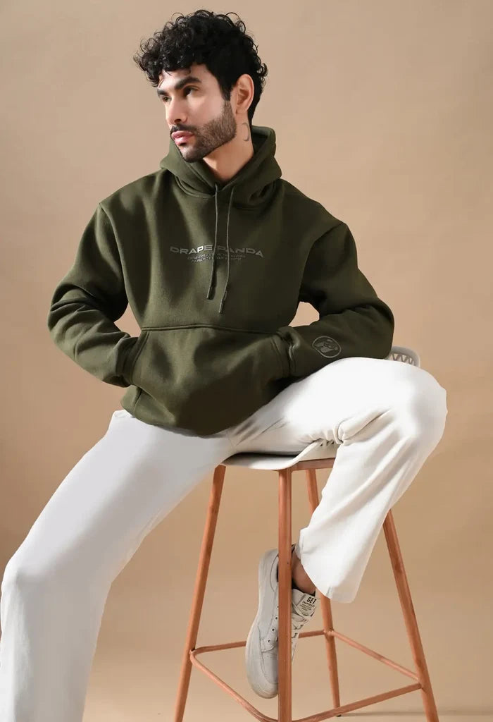 Olive Green Men's Pullover Hoodies for Men