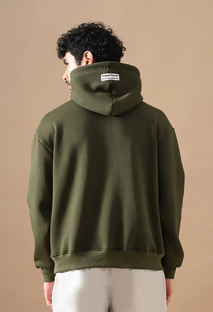 Olive Green Men's Pullover Hoodies for Men