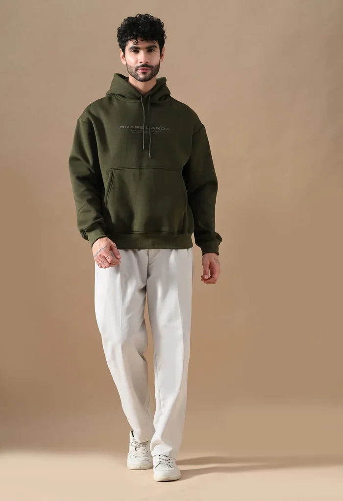 Olive Green Men's Pullover Hoodies for Men