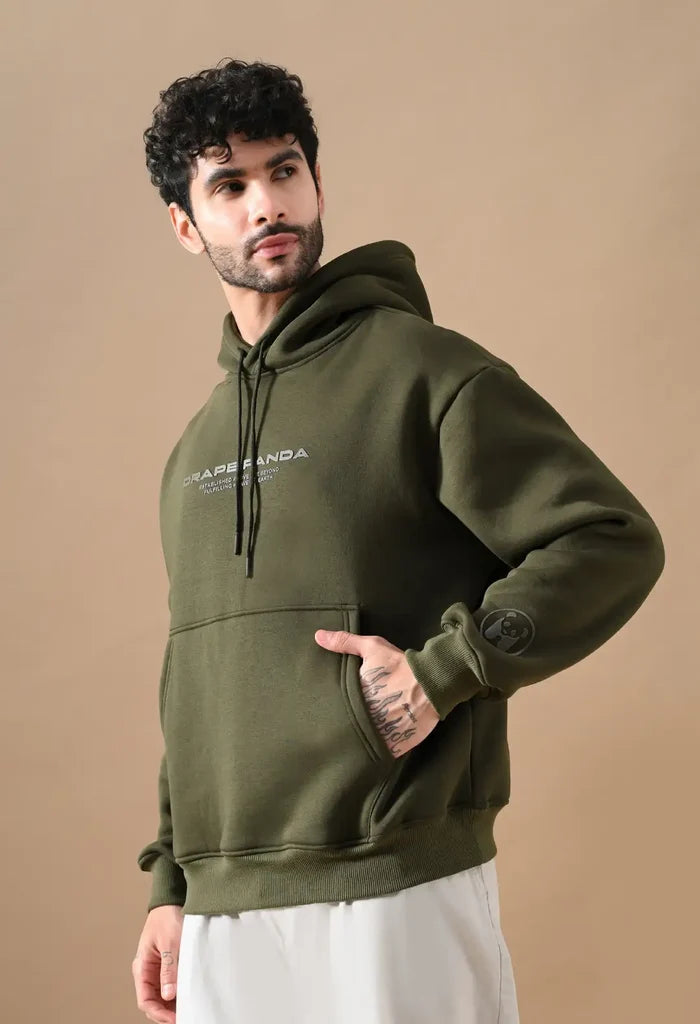 Olive Green Men's Pullover Hoodies for Men
