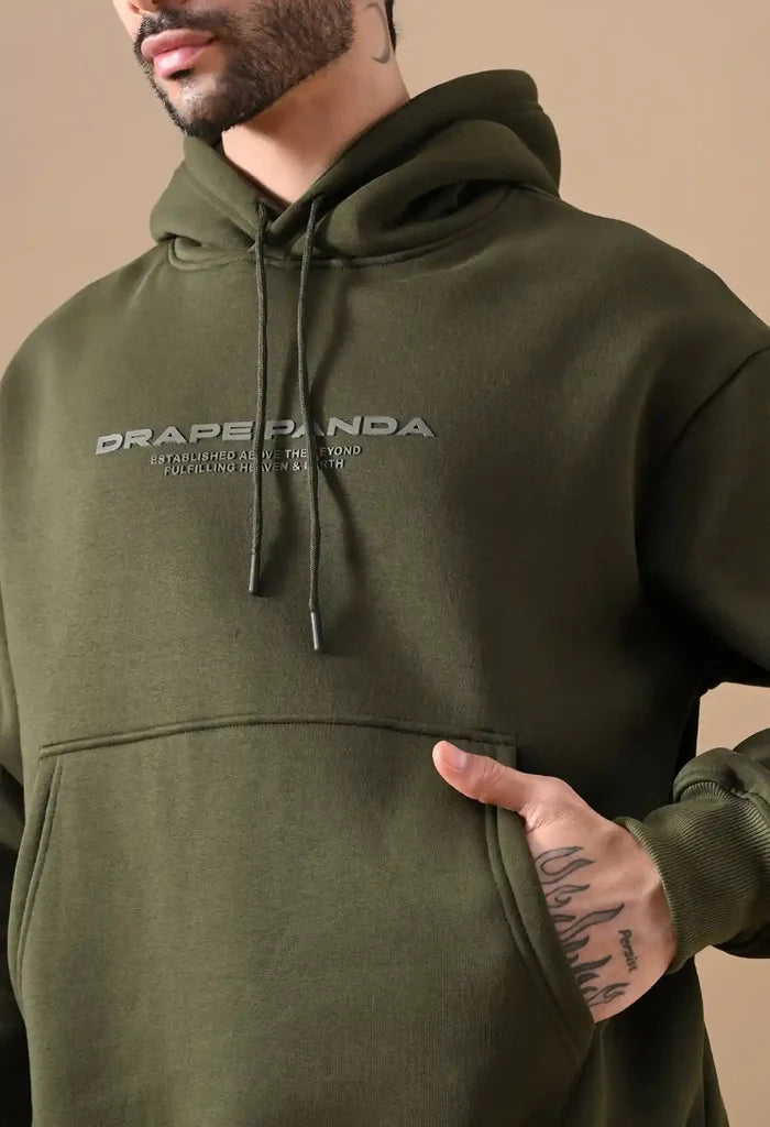 Olive Green Men's Pullover Hoodies for Men