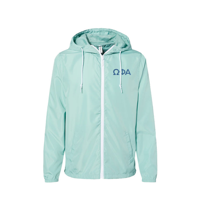 Omega Phi Alpha Windbreaker Full Zip Jacket