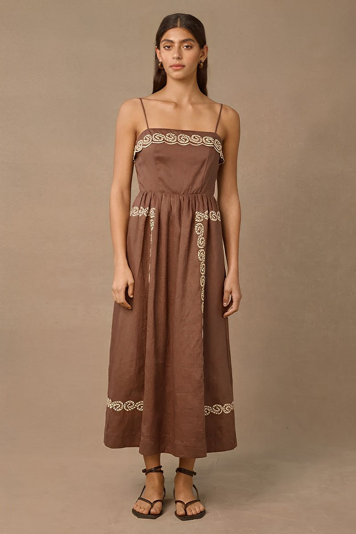 Ora Midi Dress - Cocoa