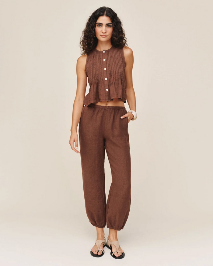 Oversized Femme Jogger - Sea Glass Brown