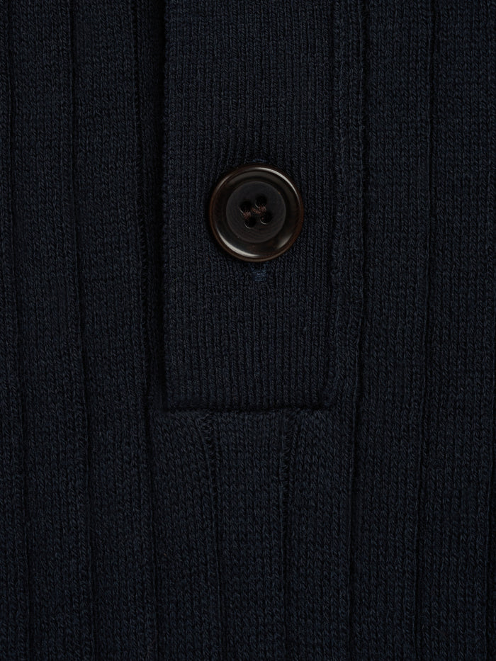 Pablo Knitted Polo Shirt Eversley Navy