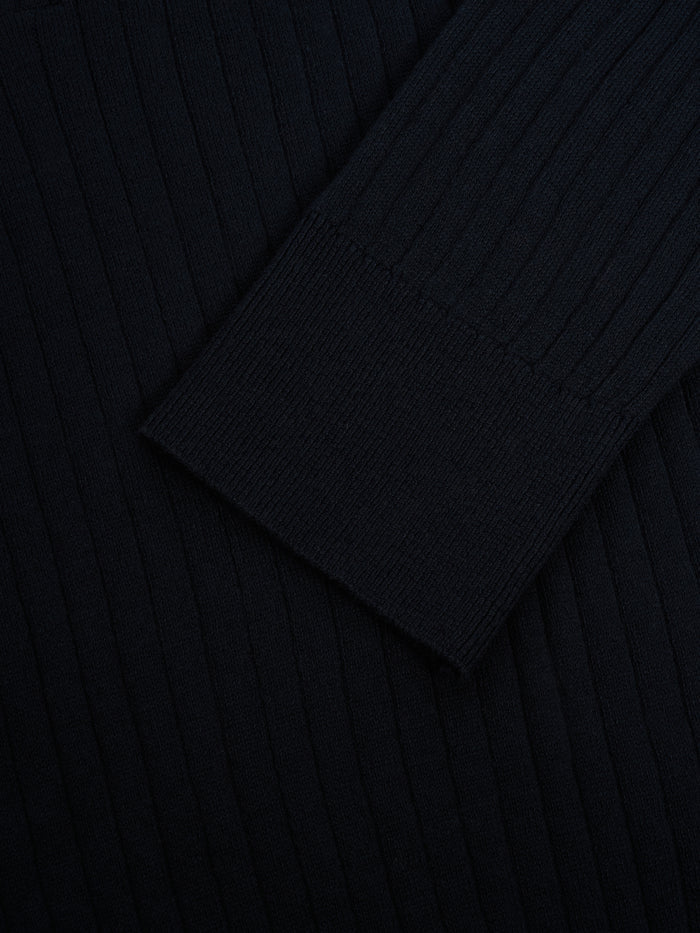 Pablo Knitted Polo Shirt Eversley Navy
