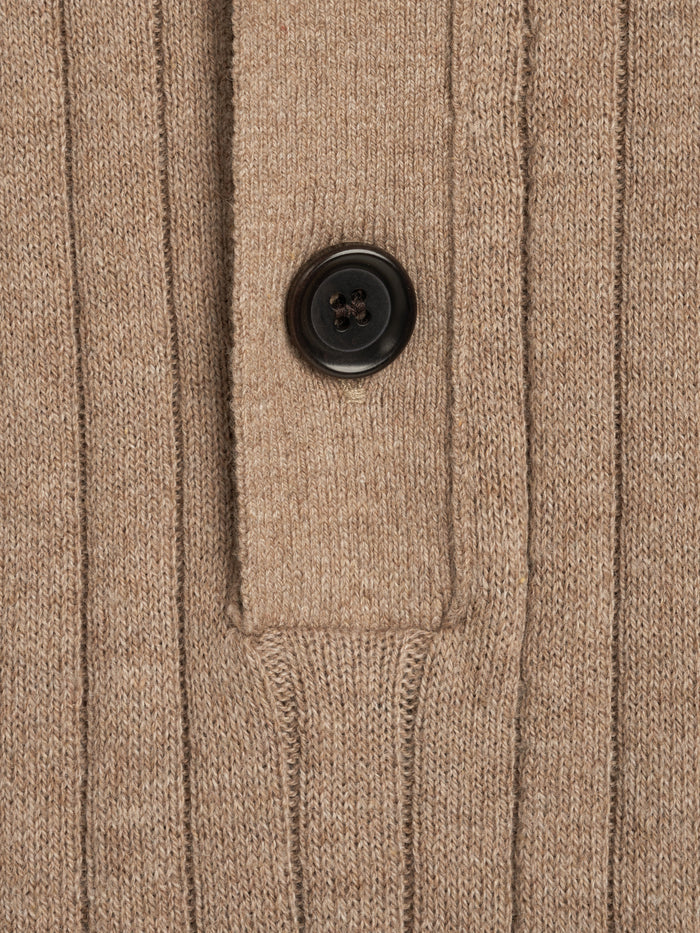Pablo Knitted Polo Shirt Eversley Sand