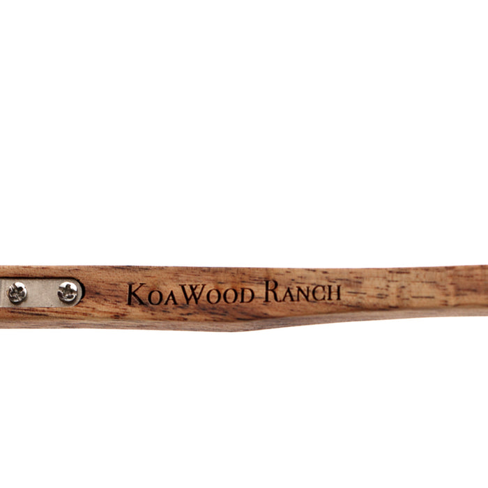 Pailaka Koa Sunglasses - Mirror Lens Silver Frame