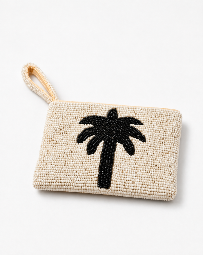 Palm Tree Beaded Purse - Small