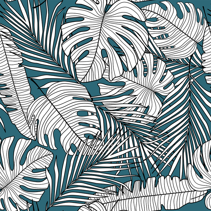 Palms Aloha - Blue