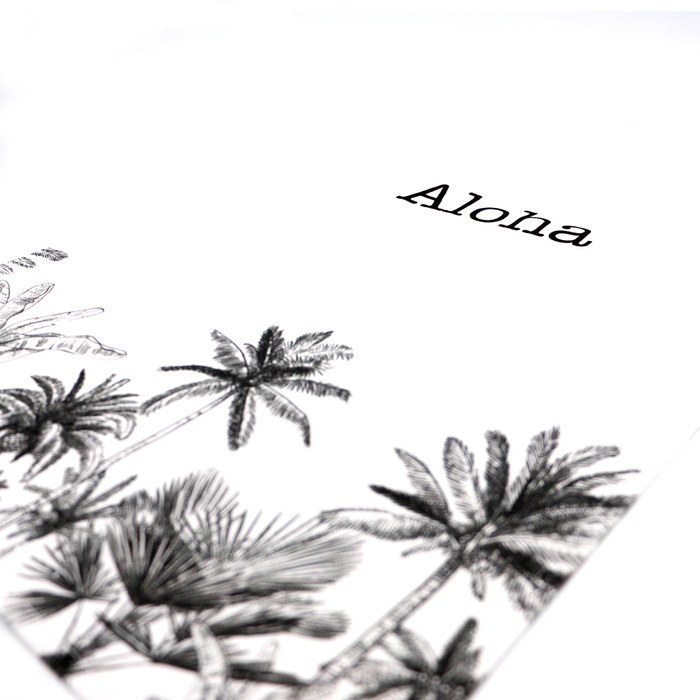 Palms Aloha Tea Towel - Close-Up