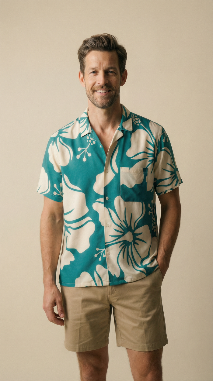 Paradise Button-Up - Teal