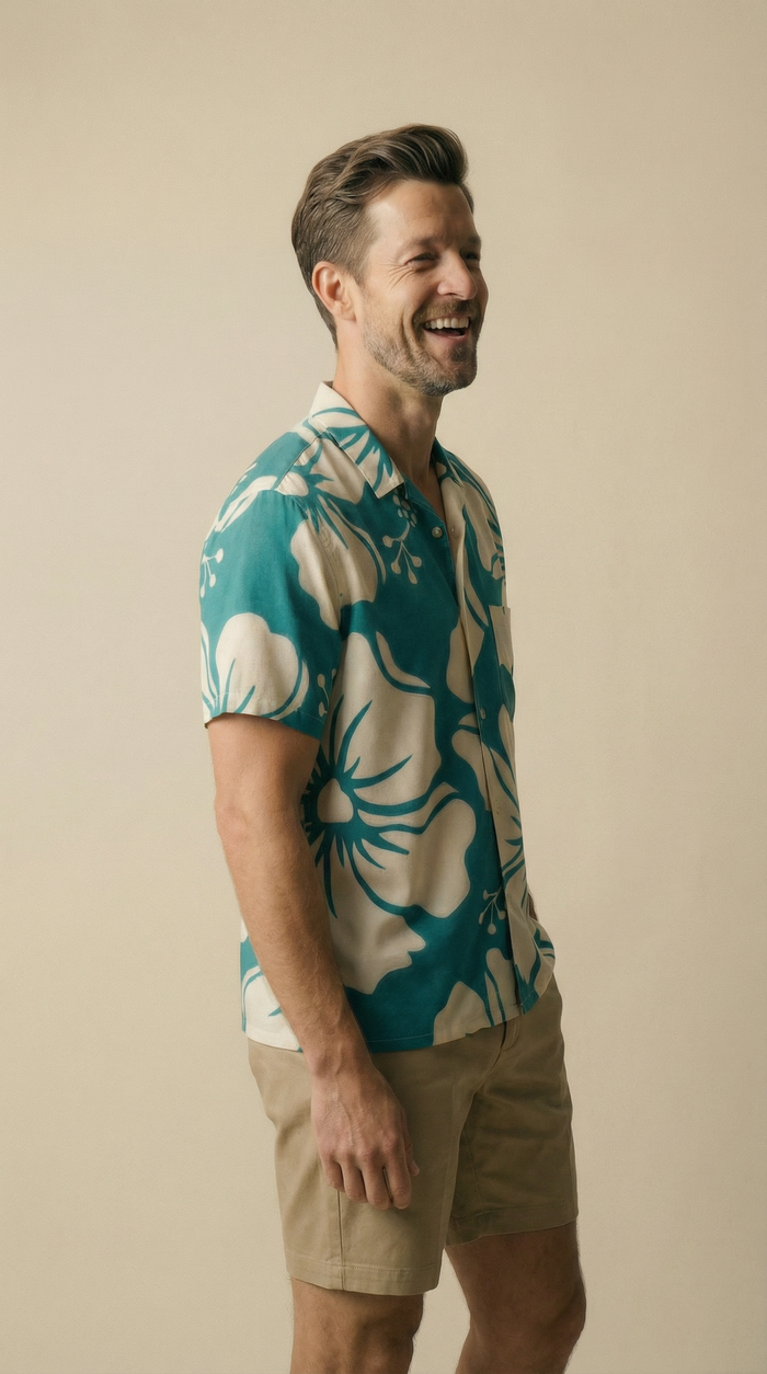 Paradise Button-Up - Teal